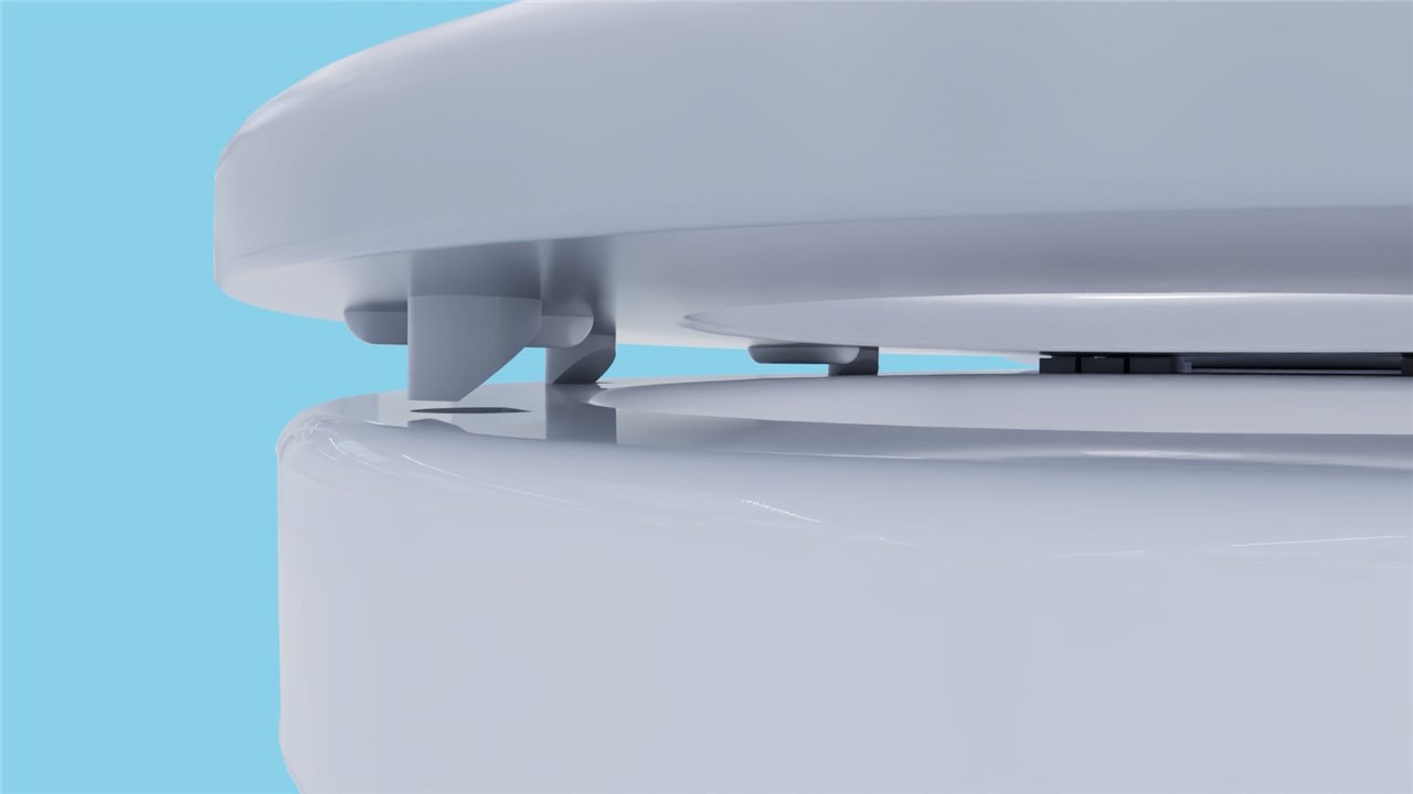 Detail of the seat and bowl interlock