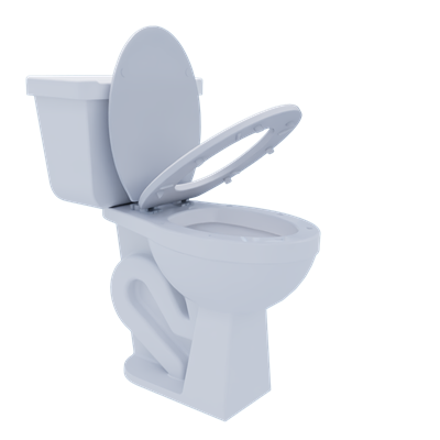 The Safe & Secure Seat Toilet locked in place